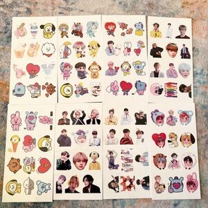 K-pop Temporary Tattoos BTS 8 sheets Army